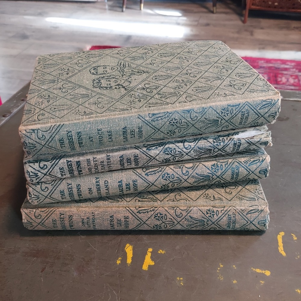 Vintage Bobbsey Twins Books Lot of 4 Grosset & Dunlap Hardcover 1930s Mystery